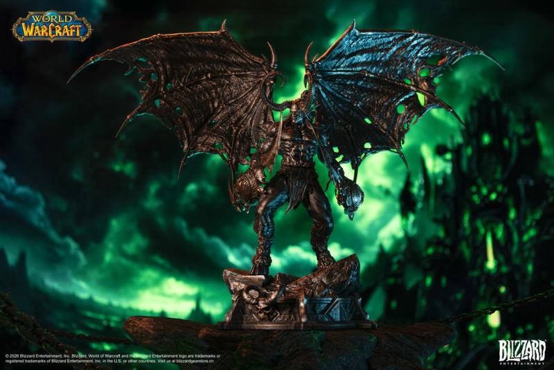 Blizzard World of Warcraft Illidan Stormrage Bronze Collector's Edition Statue