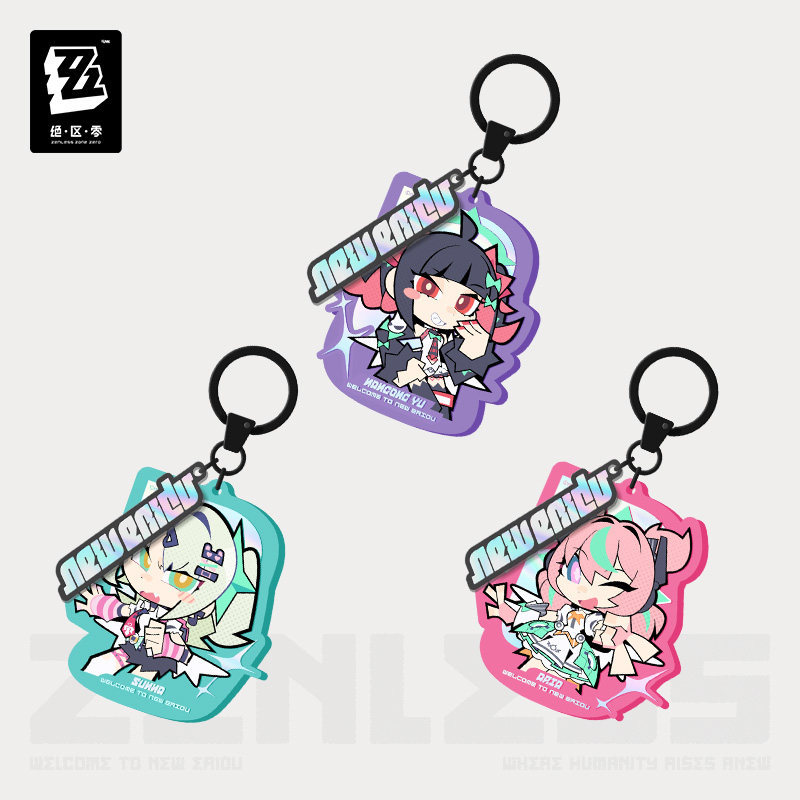 miHoYo Zenless Zone Zero New Eridu Series Chibi Acrylic Charm Angels of Delusion