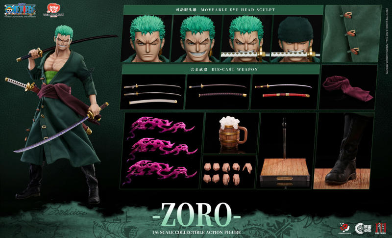 Pixel Poses x Cosmic Creations x JIMEI PALACE Studio ONE PIECE Roronoa Zoro 1/6  Action Figure