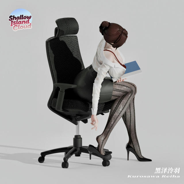 Shallow Island Cloud Studio Office Lady Series Kiara Kurozawa Statue
