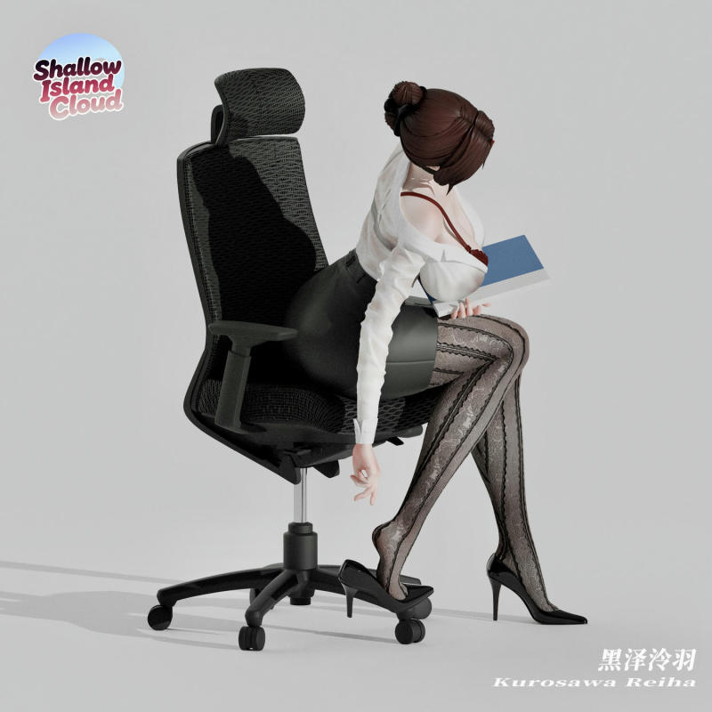 Shallow Island Cloud Studio Office Lady Series Kiara Kurozawa Statue