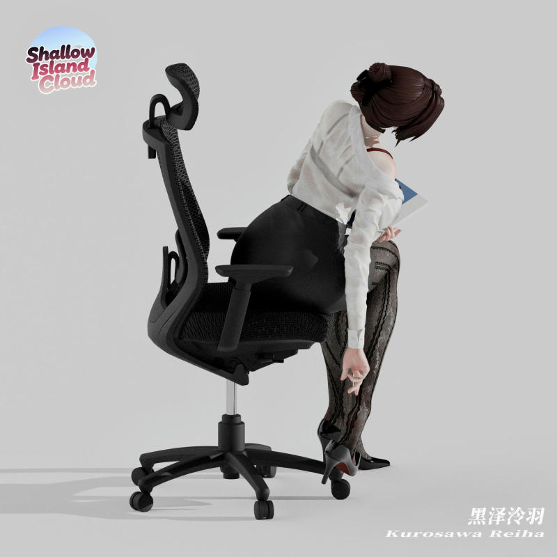 Shallow Island Cloud Studio Office Lady Series Kiara Kurozawa Statue