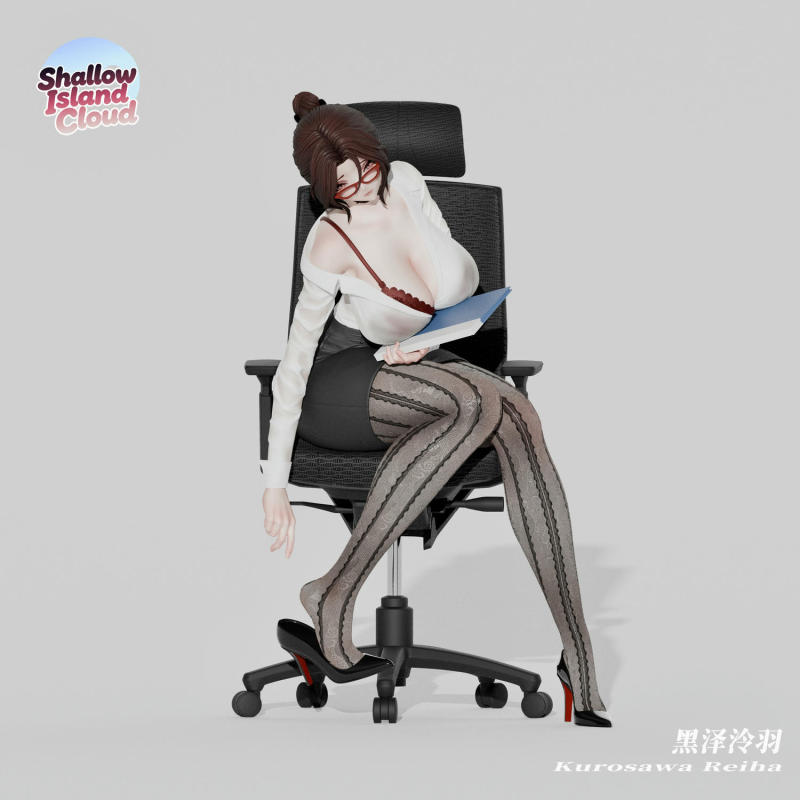Shallow Island Cloud Studio Office Lady Series Kiara Kurozawa Statue