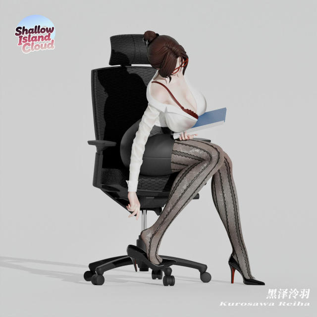 Shallow Island Cloud Studio Office Lady Series Kiara Kurozawa Statue