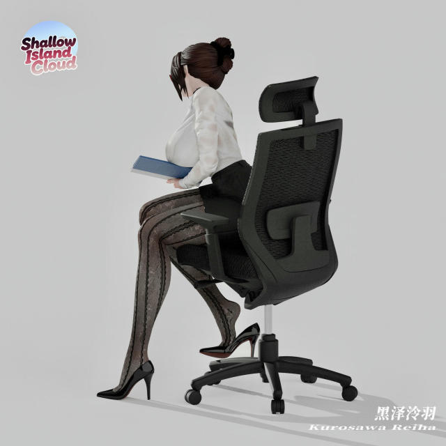 Shallow Island Cloud Studio Office Lady Series Kiara Kurozawa Statue