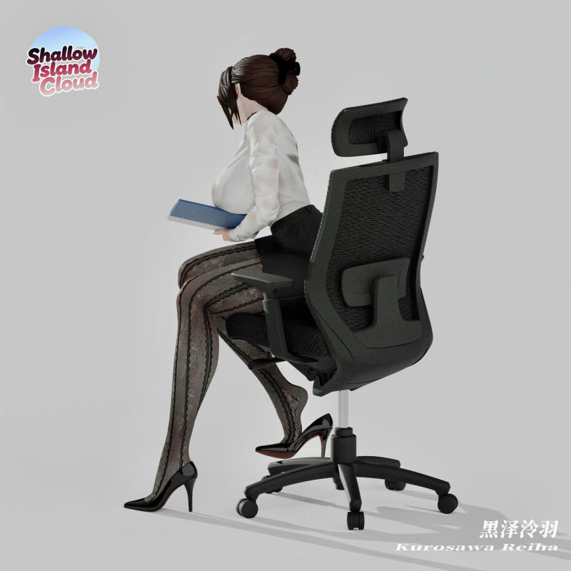 Shallow Island Cloud Studio Office Lady Series Kiara Kurozawa Statue