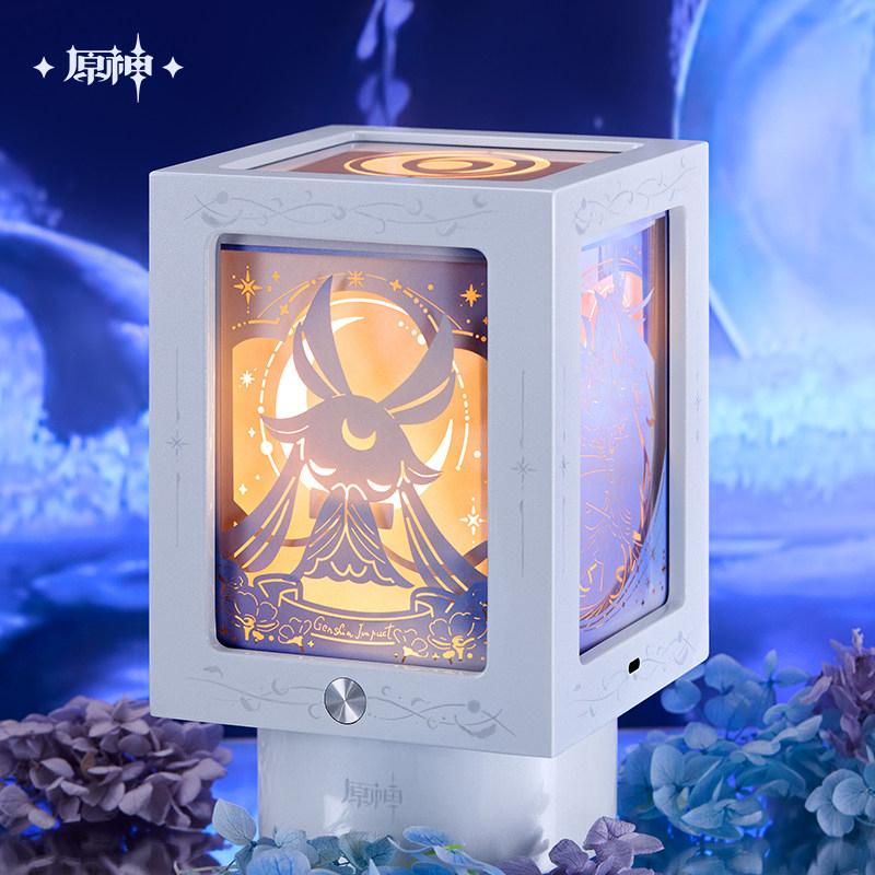 miHoYo Genshin Impact Moonlit Memoir Series Rotating Paper Carved Night Light Music Box Gift Set