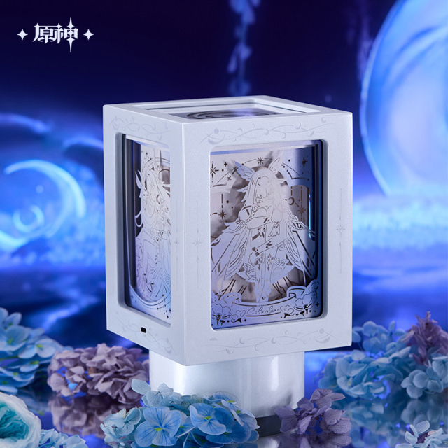 miHoYo Genshin Impact Moonlit Memoir Series Rotating Paper Carved Night Light Music Box Gift Set