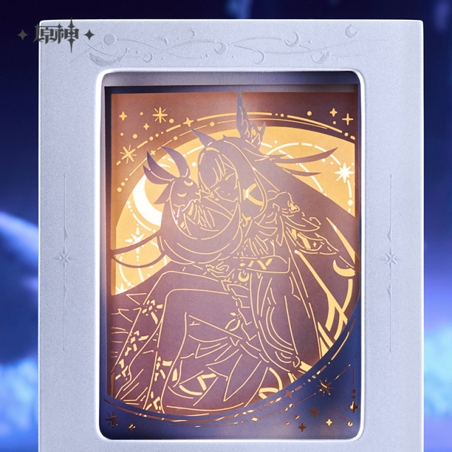 miHoYo Genshin Impact Moonlit Memoir Series Rotating Paper Carved Night Light Music Box Gift Set