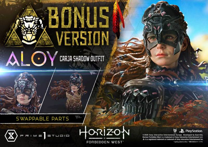 Prime 1 Studio Real Elite Masterline Horizon Forbidden West Aloy Carja Shadow Outfit 1/3 Scale Statue REMHFW-01 REMHFW-01DX  REMHFW-01DXS