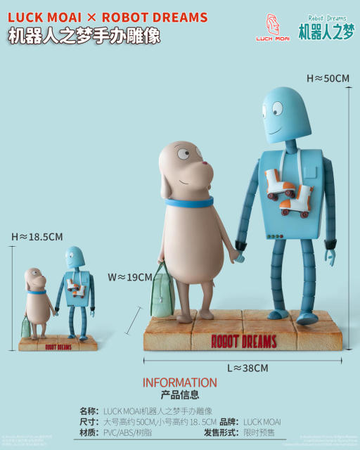 LUCK MOAI Robot Dreams Figure YP-2607001 YP-2607002