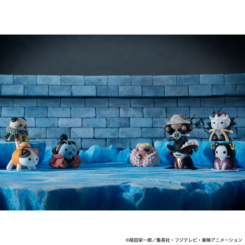MegaHouse MEGA CAT PROJECT One Piece Nyan Piece Nyan Luffy and The Seven Warlords 8 Pack BOX Reissue