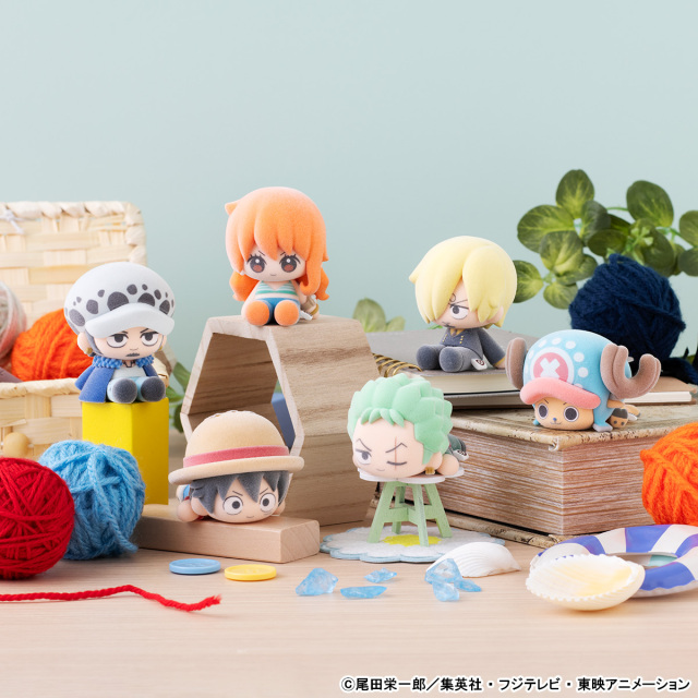 MegaHouse Nuippo One Piece Flocked Plush Figure 6 Pack BOX