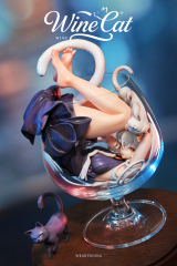 WeArtDoing Wine Cat Figure