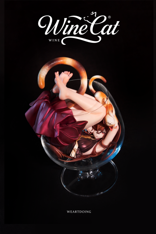 WeArtDoing Wine Cat Figure