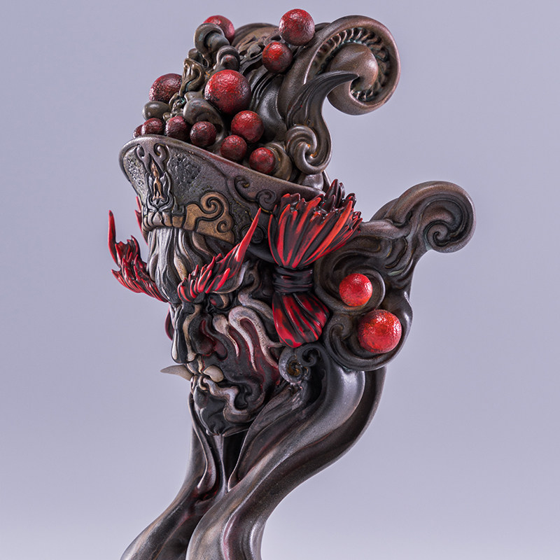 Manas SUM Iceberg Guan Jiang Shou Black Gold Ver. Art Statue