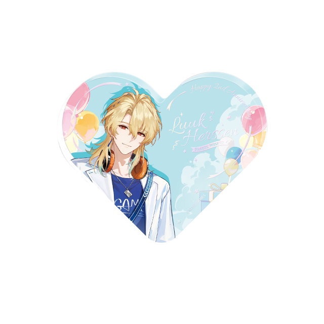 KURO GAMES Wuthering Waves Pastel Wishes Themed Heart-Shaped Acrylic Ornament