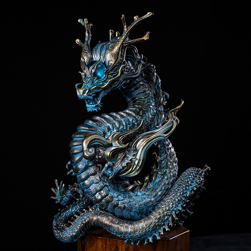 Manas SUM Seal of the Four Gods Azure Dragon Art Statue