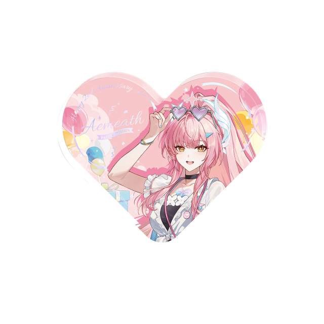 KURO GAMES Wuthering Waves Pastel Wishes Themed Heart-Shaped Acrylic Ornament