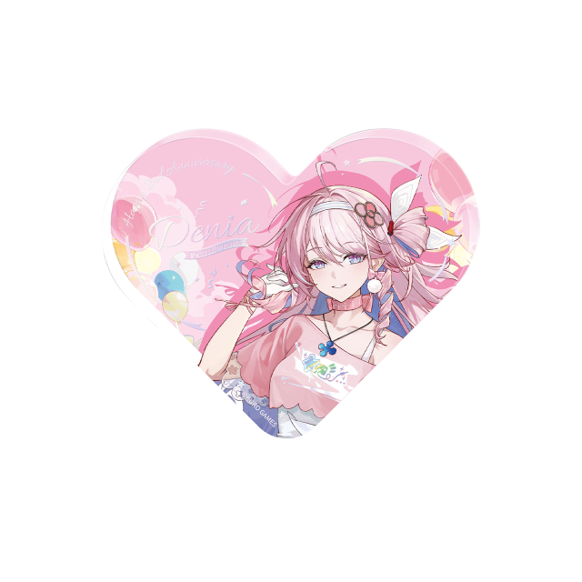 KURO GAMES Wuthering Waves Pastel Wishes Themed Heart-Shaped Acrylic Ornament