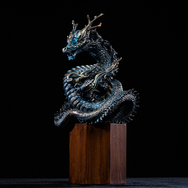 Manas SUM Seal of the Four Gods Azure Dragon Art Statue