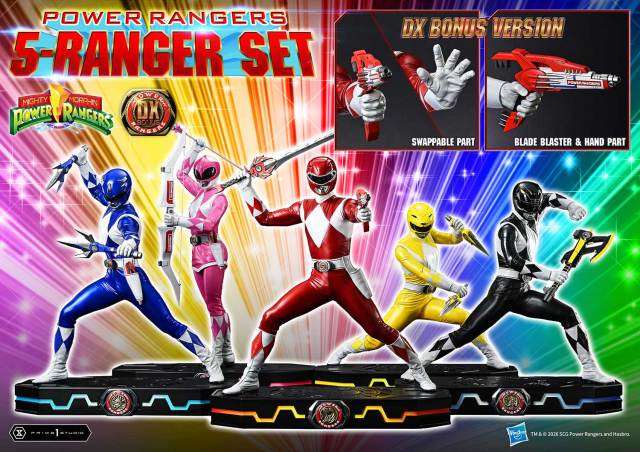 Prime 1 Studio Premium Masterline Mighty Morphin Power Rangers 5-Ranger Set PMPWR-01DX PMPWR-01DXS