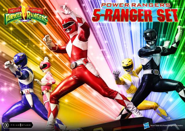 Prime 1 Studio Premium Masterline Mighty Morphin Power Rangers 5-Ranger Set PMPWR-01DX PMPWR-01DXS