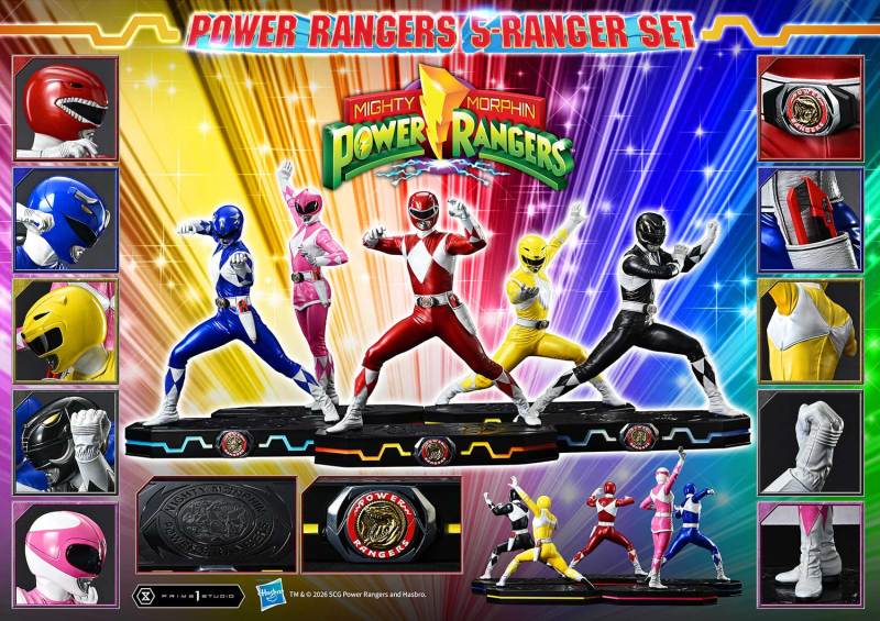 Prime 1 Studio Premium Masterline Mighty Morphin Power Rangers 5-Ranger Set PMPWR-01DX PMPWR-01DXS