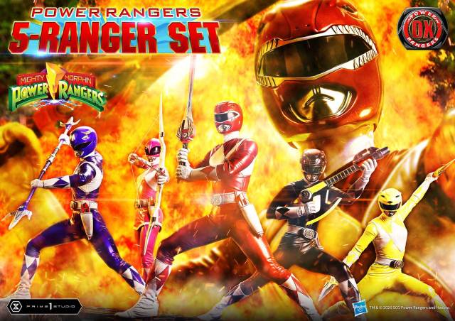 Prime 1 Studio Premium Masterline Mighty Morphin Power Rangers 5-Ranger Set PMPWR-01DX PMPWR-01DXS