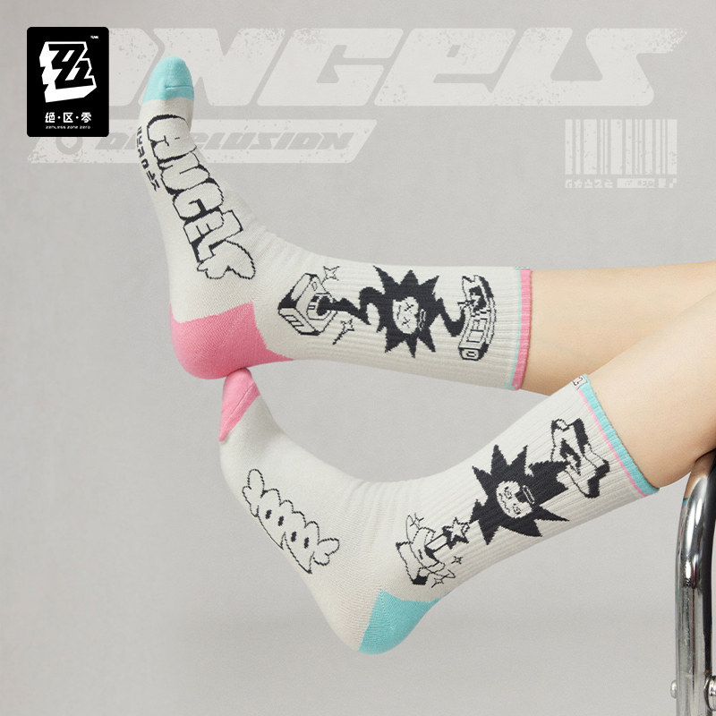 miHoYo Zenless Zone Zero Angels of Delusion Printed Embroidered Socks Set of 3