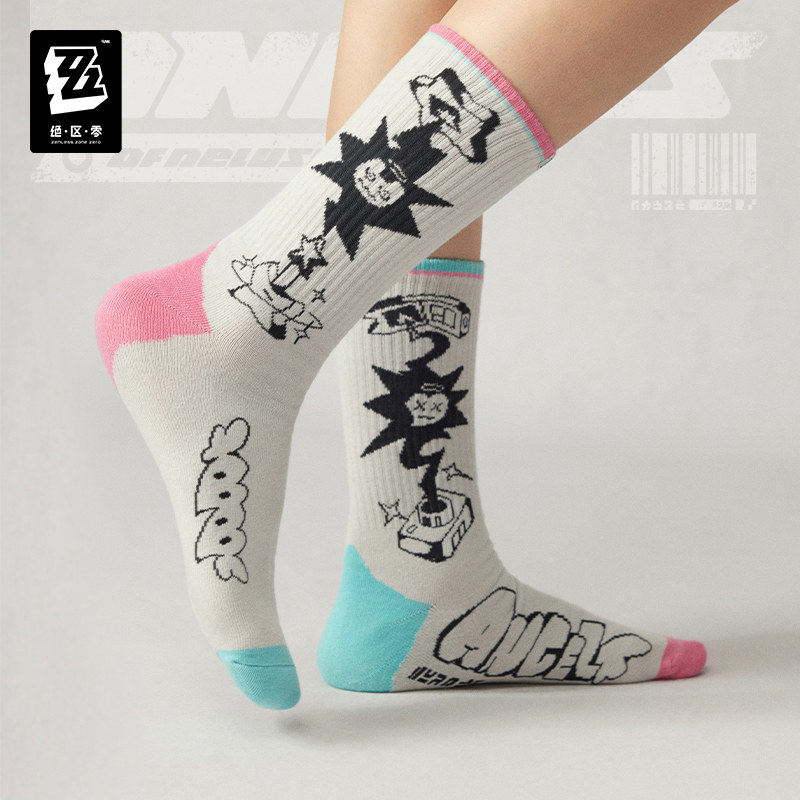 miHoYo Zenless Zone Zero Angels of Delusion Printed Embroidered Socks Set of 3