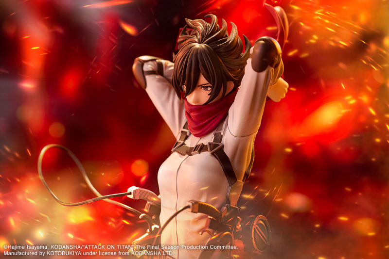 Kotobukiya OSHI WORKS Attack on Titan Mikasa Ackerman The Final Season ver. Non Scale Figure