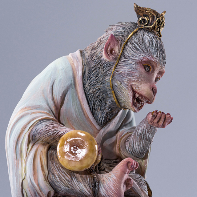 Manas SUM Stealing the Immortal Elixir Journey to the West Wukong Original Art Statue