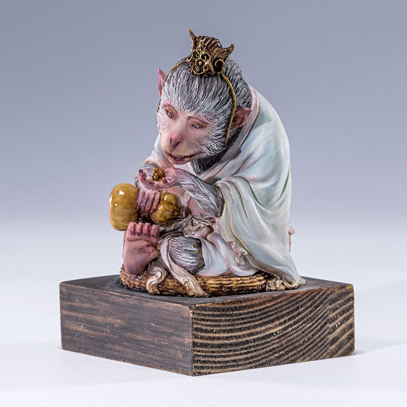 Manas SUM Stealing the Immortal Elixir Journey to the West Wukong Original Art Statue