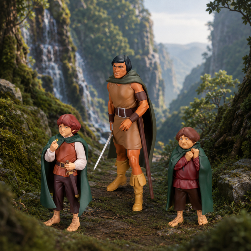 Dark Horse Direct The Lord of the RingsTM Animated Film PVC Figure Set Frodo Aragorn and Samwise