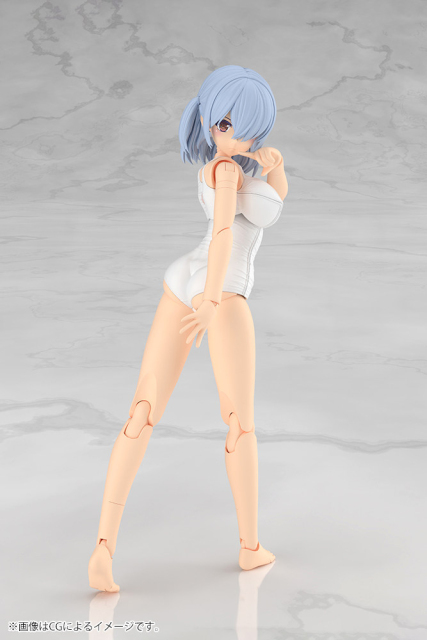 Kotobukiya Frame Arms Girl Mizuki School Swimsuits White Ver Plastic Model