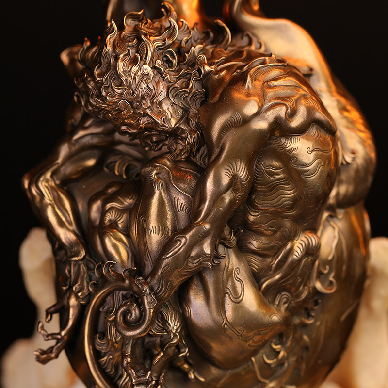 Manas SUM Mind Ape Oriental Aesthetic Journey to the West Wukong Themed Art Bronze Statue