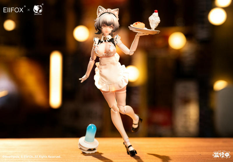 Eiifox x BearPanda Cat Maid Little Pudding 1/12 Scale Action Figure (Bonus)