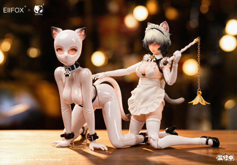 Eiifox x BearPanda Cat Maid Little Pudding 1/12 Scale Action Figure (Bonus)