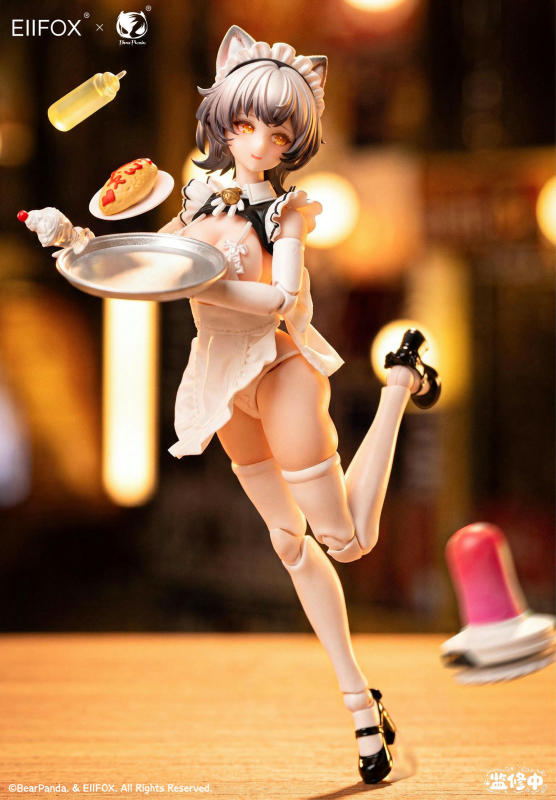 Eiifo x BearPanda Cat Maid Little Pudding 1/12 Scale Action Figure Standard Edition (Bonus)