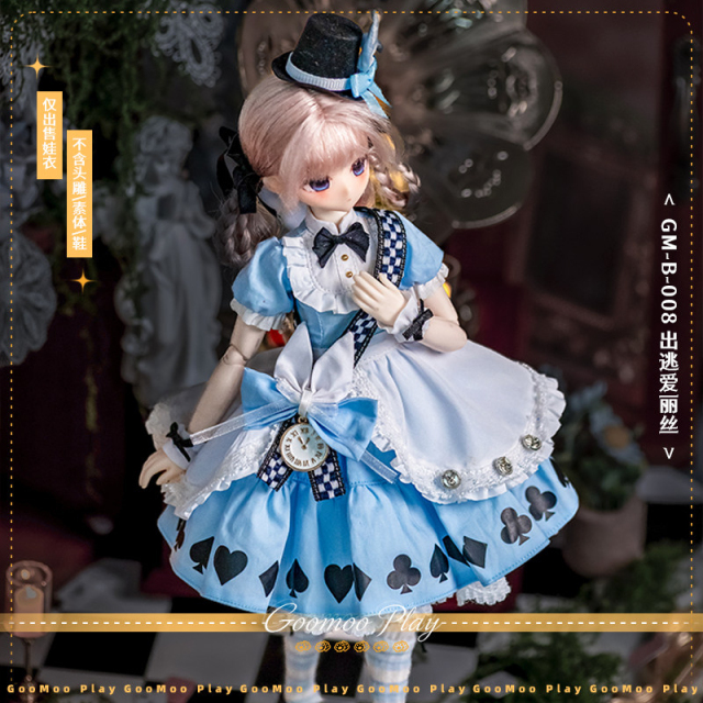 GOOMOO PLAY 1/6 Alice in Wonderland Doll Costume Set GM-B-008