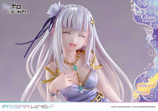 Prime 1 Studio PRISMA WING Re ZERO Starting Life in Another World Emilia Glass Edition 1/7 Scale Figure PWRZR-04 PWRZR-04S