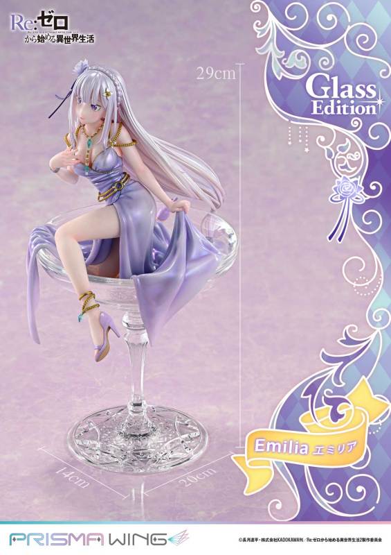 Prime 1 Studio PRISMA WING Re ZERO Starting Life in Another World Emilia Glass Edition 1/7 Scale Figure PWRZR-04 PWRZR-04S