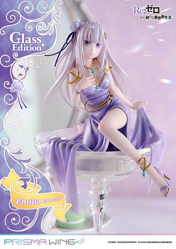 Prime 1 Studio PRISMA WING Re ZERO Starting Life in Another World Emilia Glass Edition 1/7 Scale Figure PWRZR-04 PWRZR-04S