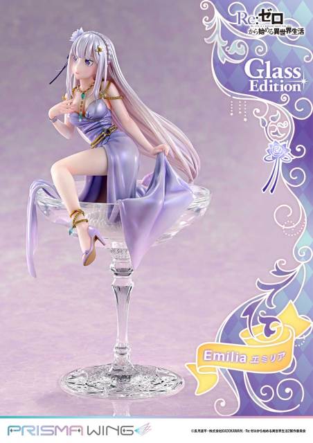 Prime 1 Studio PRISMA WING Re ZERO Starting Life in Another World Emilia Glass Edition 1/7 Scale Figure PWRZR-04 PWRZR-04S