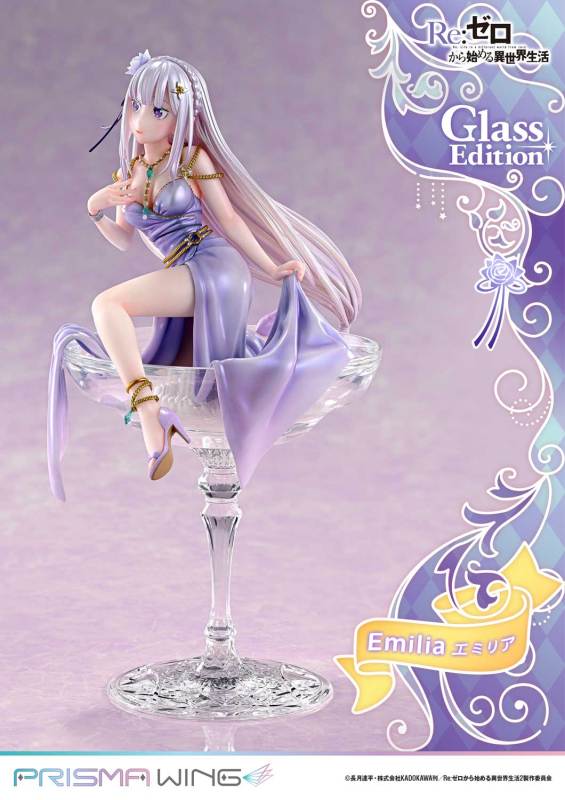 Prime 1 Studio PRISMA WING Re ZERO Starting Life in Another World Emilia Glass Edition 1/7 Scale Figure PWRZR-04 PWRZR-04S