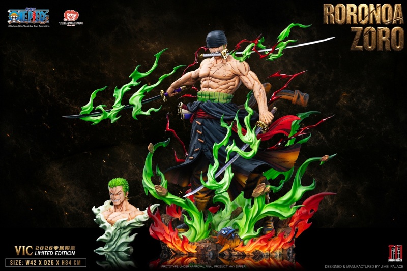 JIMEI PALACE ONE PIECE Roronoa Zoro 1/6 Master Hand-Painted Rare Collectible Statue