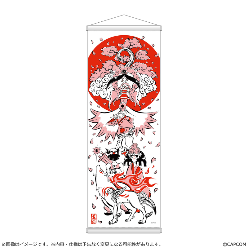 Capcom Okami 20th Anniversary Reproduction Art Project Wall Scroll Spring From Okami 10th Anniversary by Kenichiro Yoshimura-
