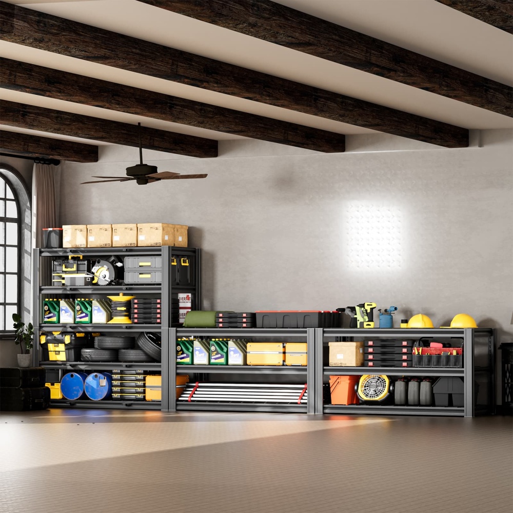 48"W 5-Tier Garage Storage Rack 2500LBS Shelving Unit 48"W x 17.7"D x 72"H