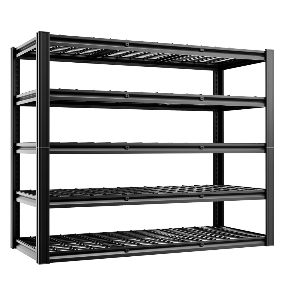 60"W 5-Tier Heavy Duty Garage Rack 3000LBS Storage Shelf 60"W x 24"D x 72"H